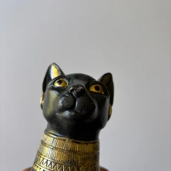 Egyptian Cat Home Decor Bastet Collectible Sphynx 11” Figurine - Picture 12 of 12